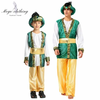 Детски кралят костюм за Хелоуин с шапка, Дубай, арабски принц Аладин, дрехи за cosplay за възрастни, на карнавалните костюми на Пурим