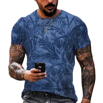Мъжка Тениска В Хавайски стил 2021, Риза с кръгло деколте, Ежедневно Облекло, Високо Качество, 3D Печат, Модерен Топ С Къс Ръкав, Потници Голям Размер