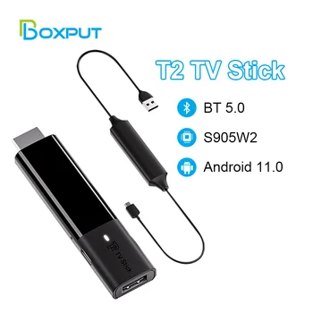 T2 TV Stick 4K S905W2 Bluetooth 5,0 Android 11,0 Smart TV Stick 2,4 G WIFI, 2G 8G TV Box