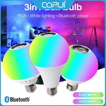 CORUI Bluetooth Dragon Ball Музикална Лампа E27 RGB + Бяла Светлина на електрическата Крушка Поддръжка на Приложения с Дистанционно Управление Led Звукова Крушка Bluetooth