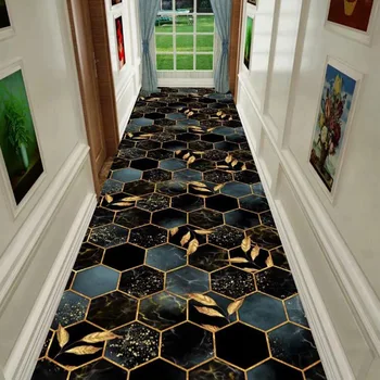 Дълъг модерен килим за стълби, скандинавски домашен хотелски подложка за преминаване, пиколо, килим за антре, противоскользящий кухненски мат