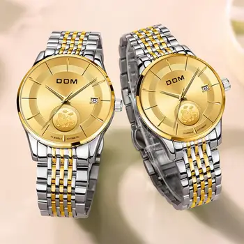 Марката DOM Design Луксозни сдвоени часове в китайския културен стил, автоматични механични часовници е от неръждаема стомана MG-1312G