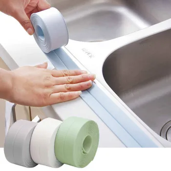 Самозалепващи кухненски керамични етикети, водоустойчив устойчиви на вода PVC стикери, етикети за мивка в ъгъла на банята, стикери за баня