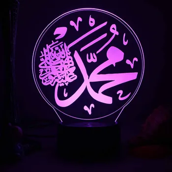 Мюсюлманските акрилни led светлини Декор парти Манга Украса на ислямската партита Ейд Мубарак за детска спалня Декор Ейд Мубарак