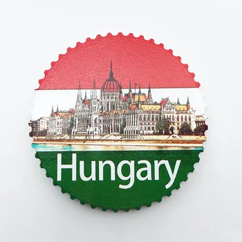 QIQIPP Унгарски творчески флаг атракция туризъм сувенири и декоративни изделия от порцелан колекция магнитни хладилници подаръци