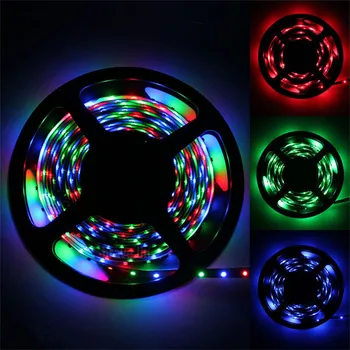 Led лента 12 На 5 М 300 светодиоди SMD 3528, внасяни диод лента RGB и един-цветен висококачествен led лента Гъвкави осветителни тела за украса на дома