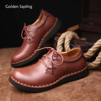 Golden Sapling/ Модни Мъжки Ежедневни обувки, Дишаща Обувки На Равна Подметка, Работни обувки за Почивка, Мъжки Класически Мъжки Обувки Ръчна изработка