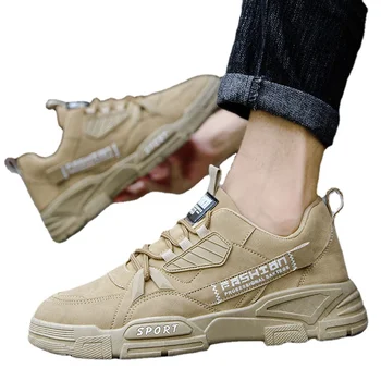 Мъжки обувки, нови, маркови маратонки от екшън-кожа, обувки за отдих на открито, мъжка мода обувки, мъжки пешеходната обувки Zapatillas Hombre