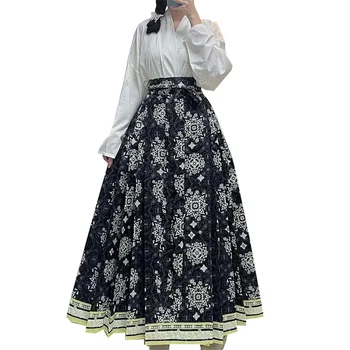 Нов прием на китайското традиционната рокля Hanfu, женска пола с лошадиным лицето на династията Мин, реколта дрехи, плиссированная пола