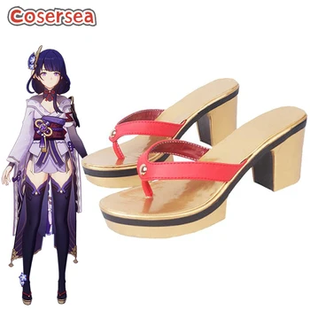 Cosersea Game Genshin Impact Vera, обувки за cosplay, женски или мъжки червени дамски сандали на висок ток, Хелоуин