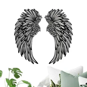Крилата на ангела Стенно изкуство Метални крила на ангел Модерна стенни скулптура Стилно монтиране на украса за вътрешно външно у дома, хол, спалня