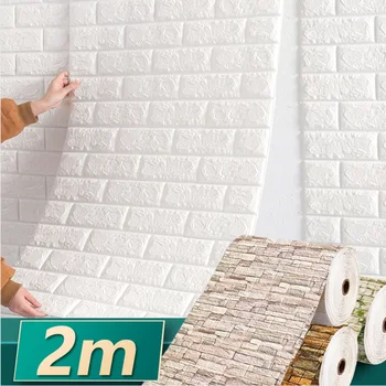 10 м/5 м/1 м 3D Ретро Имитация на Тухлена Стена Стикер На Стената В една плоска Ролка Стикер На Стената Мебели Стикер На Стената Хол, Кухня Тапети