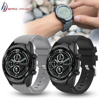 Каишка за часовник Ticwatch Pro 3/3 GPS Pro 2020 S2 E2 Samsung Gear S3 Huawei GT Honor Magic band 22 мм Силикон Моющийся Гривна