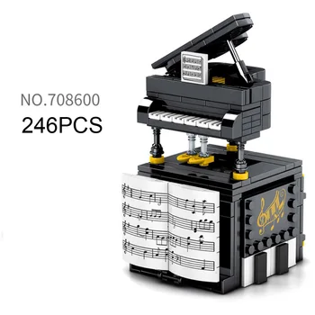 Технически творчески пиано Moc градивен елемент на Bluetooth музикална ковчег плейър модел тухла Събере колекция от играчки притежателя на мобилен телефон