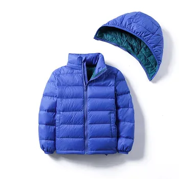 Есенни детски якета за утином топола 2023, нови леки зимни палта с подвижна качулка за момчета и момичета, преносими ветроупорен пухени паркове