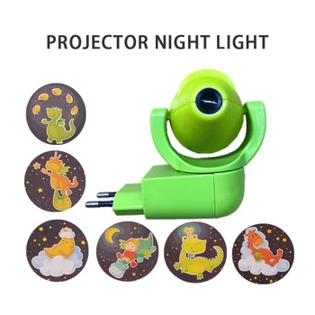 Лека нощ led проектор 6 Сензор за изображения фотоклетка ЕС щепсел нощно лампа за деца Осветление за украса на детска спалня