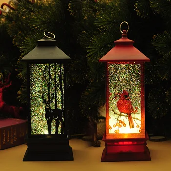 Който желае Снежинка Водна лампа Украса Вятърна лампа Занаяти подарък Коледен празничен подарък Романтична нощна лампа