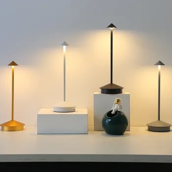 Луксозна сензорна лампа Nordic, акумулаторна безжична led батерия, настолна лампа за спални, ресторант, лека нощ, романтична настолна лампа