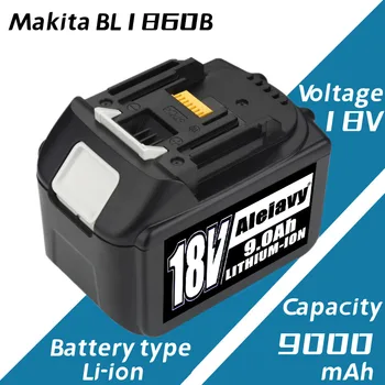 18650 Литиево-йонна Акумулаторна батерия BL1860B 18 9000 ма, за Makita BL1860B BL1880 BL1830 BL1850 BL1860B Нова