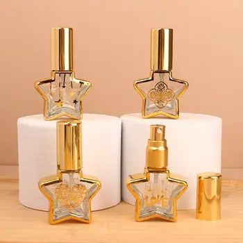 8 мл звезда с форма на Златен стъклен спрей-флакон парфюми Дамски парфюми, комплект за грим, спрей, празна опаковка, стъклени бутилки