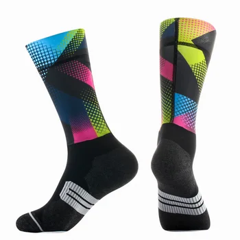 1 Чифт Мъжки Памучни Чорапи марка приливи и отливи, Градиентный Цвят, Пролетно-Летен Стил, Дългата Сватбена Чорап, Мъжки Бизнес Чорапи до Коляното, Sox