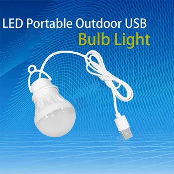 Преносима USB led лампа Мини фенер за къмпинг 5 В Подвесная палатка за риболов нощна светлина за четене на книги Powerbank Birght настолна лампа
