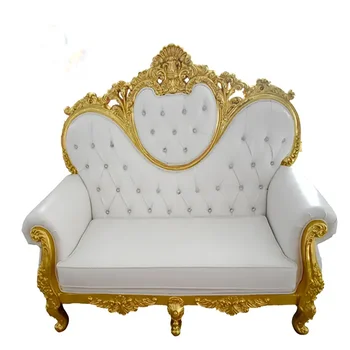 Сватба по поръчка във френски стил за Loveseat, бели кресла-троны крал и кралица
