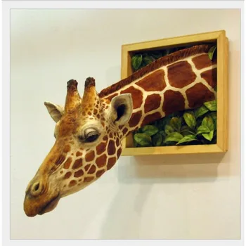 3D Фоторамка Жираф Творчески Висящи Предмети За Украса на Стени