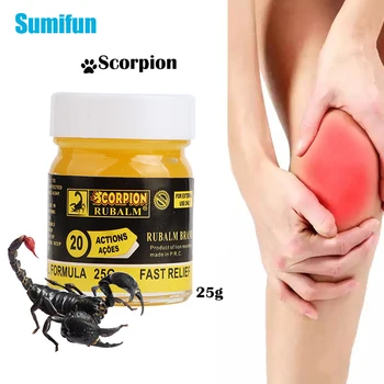 25 г мехлем от скорпион е Мощен ефективно облекчаване на мускулни болки, невралгия, киселинен стагнация, ревматизъм, артрит, китайска медицина P0167
