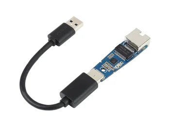 Конвертор Waveshare USB 3.2 Gen1 в Gigabit Ethernet, без водачи, щепсела и да играе, съвместимост с множество системи