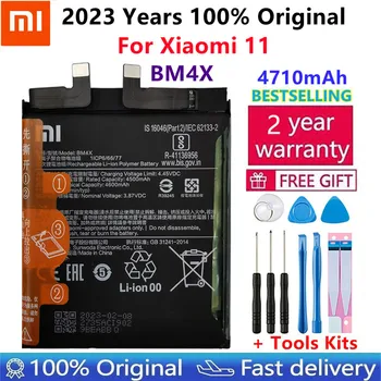 100% Оригинална батерия за вашия телефон, Въведете Mi BM4X 4710 ма за Xiaomi 11 Xiaomi11 Mi11 Сменяеми батерии Bateria