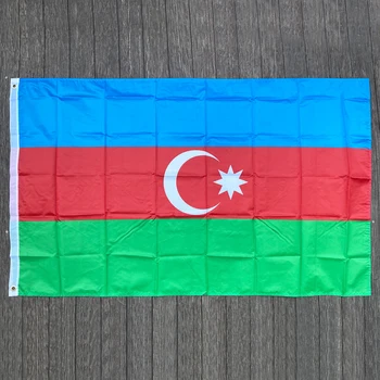 xvggdg 90x150 см Флаг на Азербайджан Банер Окачен Националният флаг Декорация на дома