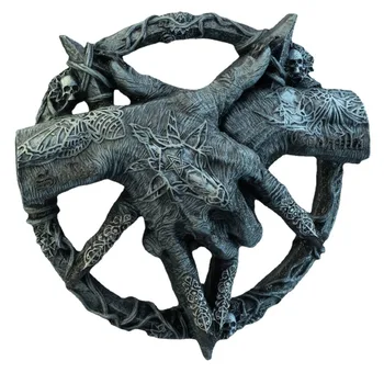 Скулптура ръцете на дявола, окачване Бафомет, пентаграм, статуята на нокът, украса на дракона, изделия от готик смола, украса за ловеца на сънища, декор