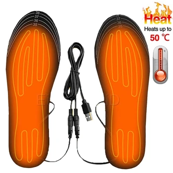USB Стелки За Обувки С топъл басейн, Топли Чорапи За Краката, Мат, Електрически Нагревающиеся Стелки, Миещи Топли Минерални Стелки, Стелки Унисекс WJ014