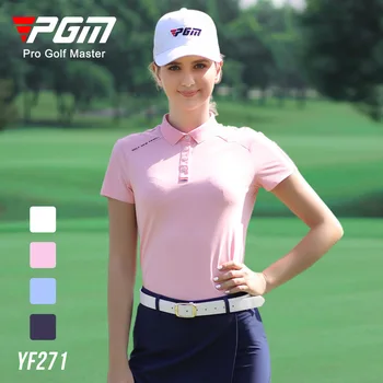 PGM, нова дамски спортни дрехи за голф с къси ръкави, бързосъхнеща, приталенная, спортни облекла за голф 2022