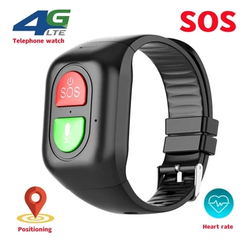 4g телефон, Часове по-стар GPS тракер SOS един ключов разговор антиблуждающий тракер Спортен крачкомер Гривна наблюдение на сърдечната честота на мониторинг кръв