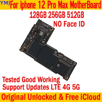С/БЕЗ Лицева идентификационната табела За iPhone 12 Pro Max 128 GB, 256 GB дънна Платка Тествана Подкрепа 5G Оригиналната Безплатна Отключване на icloud Logic Maiboard