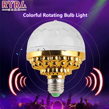E27 Мини Въртящи Магически Топка Светлина RGB Проекционная Лампа LED 6 Мъниста С Лампа За Фамилна Стая Вечерни KTV Бар Сценичното Осветление