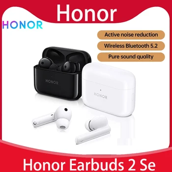 Honor Слушалки 2 Se TWS Безжични Слушалки Bluetooth 5.2 С Активно Шумопотискане 32 Часа живот на батерията за Честта 50 Pro SE