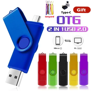 Потребителски логото с Двойно Предназначение Android OTG USB Флаш памет Pen Drive 4 gb 8 gb 16 gb 32 gb 64 gb USB 2.0 Стик Флаш Памет Micro USB Stick