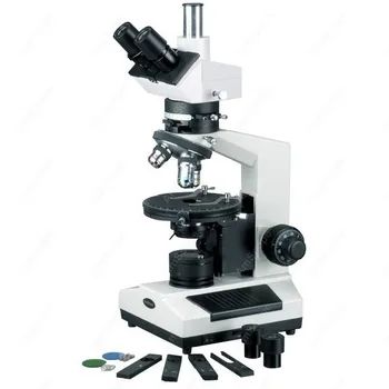 Тринокулярный поляризационен микроскоп -AmScope доставя тринокулярный поляризационен микроскоп 40X-800X