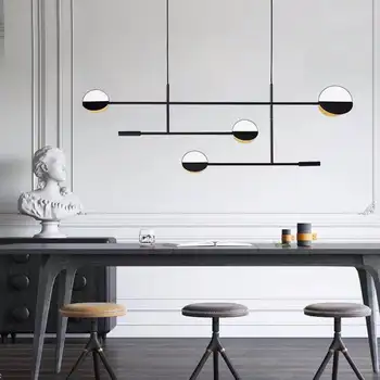 Дизайнерски полилей, нов дизайн, кухненски окачване, висящи лампа, черен/златен лампа за масата за хранене
