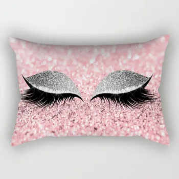 Меко кадифе розова възглавница за мигли, 30x50 см, декоративни калъфки за възглавници, калъфка за дивана, начало декор, сватба