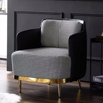 Създава модерна стол за тоалетка в спалнята Скандинавски мързелив диван-стол за един салон Cadeiras De Sala De Estar Декорация на дома, MZY