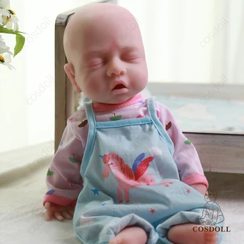 COSDOLL - Una 39 см 1,75 кг Меки силиконови кукли reborn baby, спящата кукла за бебе, подарък за Коледа, Празничен подарък