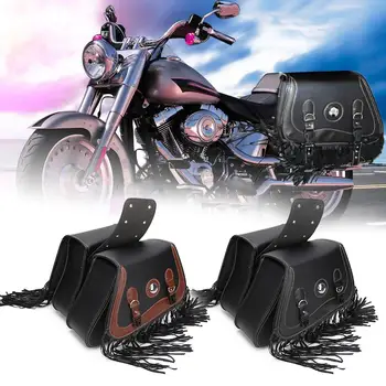Мотоциклетът седельная чанта, универсална ретро модел, странични подвесная чанта, странична кутия, престрелки чанти, кожени водоустойчива чанта с голям капацитет