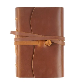 Кожен дневник ръчна изработка - бележник и дневници в кожени корици размер 100x155 мм за ежедневните записи на пътуване / дневник