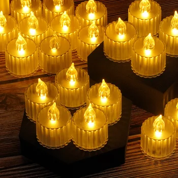 Led свещ, led електронна свещ, задвижвани от батерия, чай, осветителни тела, домашни декоративни беспламенные свещи за декорация, сватбени свещи