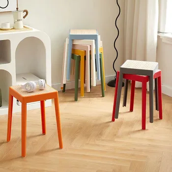 Скандинавски пластмасов стол, симулиращ ратан, столове за всекидневна, релаксиращ удобен стол, произведено стол за подреждане на мебели за дейности