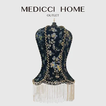 Medicci Home Rocco във Викториански стил бохо Луксозен окачен тавана лампа с цветна барабана, окачен лампа за ресторанта, спални хотела